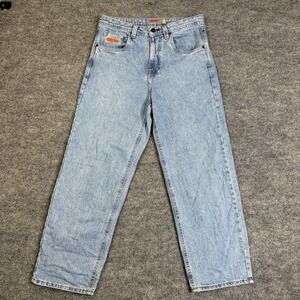 Vintage Empyre Jeans Mens 30 Blue Baggy High Rise Straight Denim Y2K (32x28)